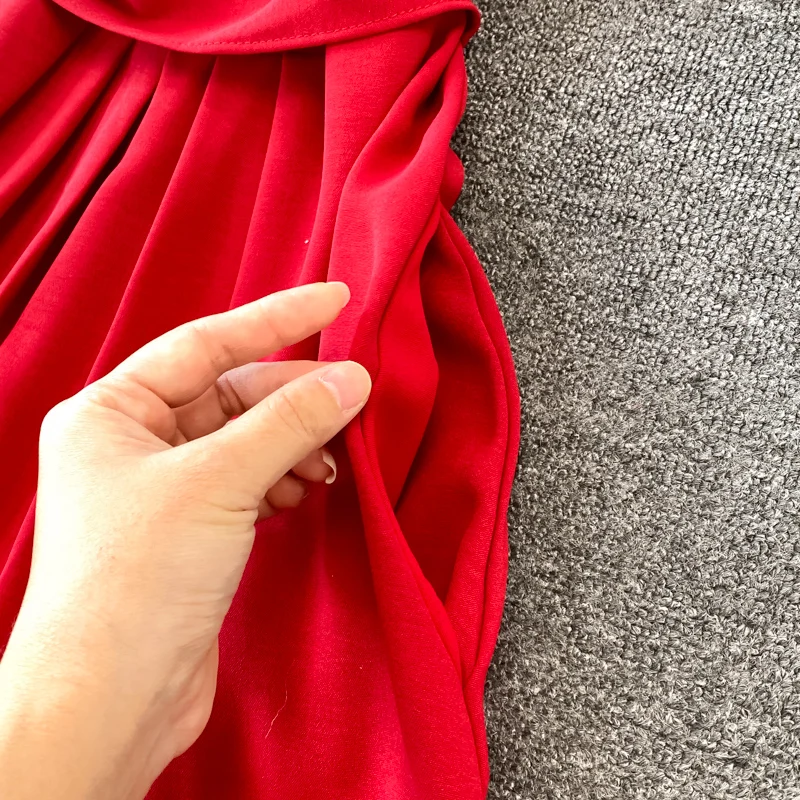 Платье-миди женское с V-образным вырезом вечерние ний бандажный сарафан во