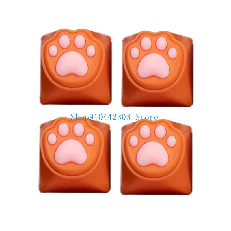 Фото 652F Силиконовый колпачок CatPaw, прозрачная анимация, сменный колпачок для клавиатуры из ПБТ №5