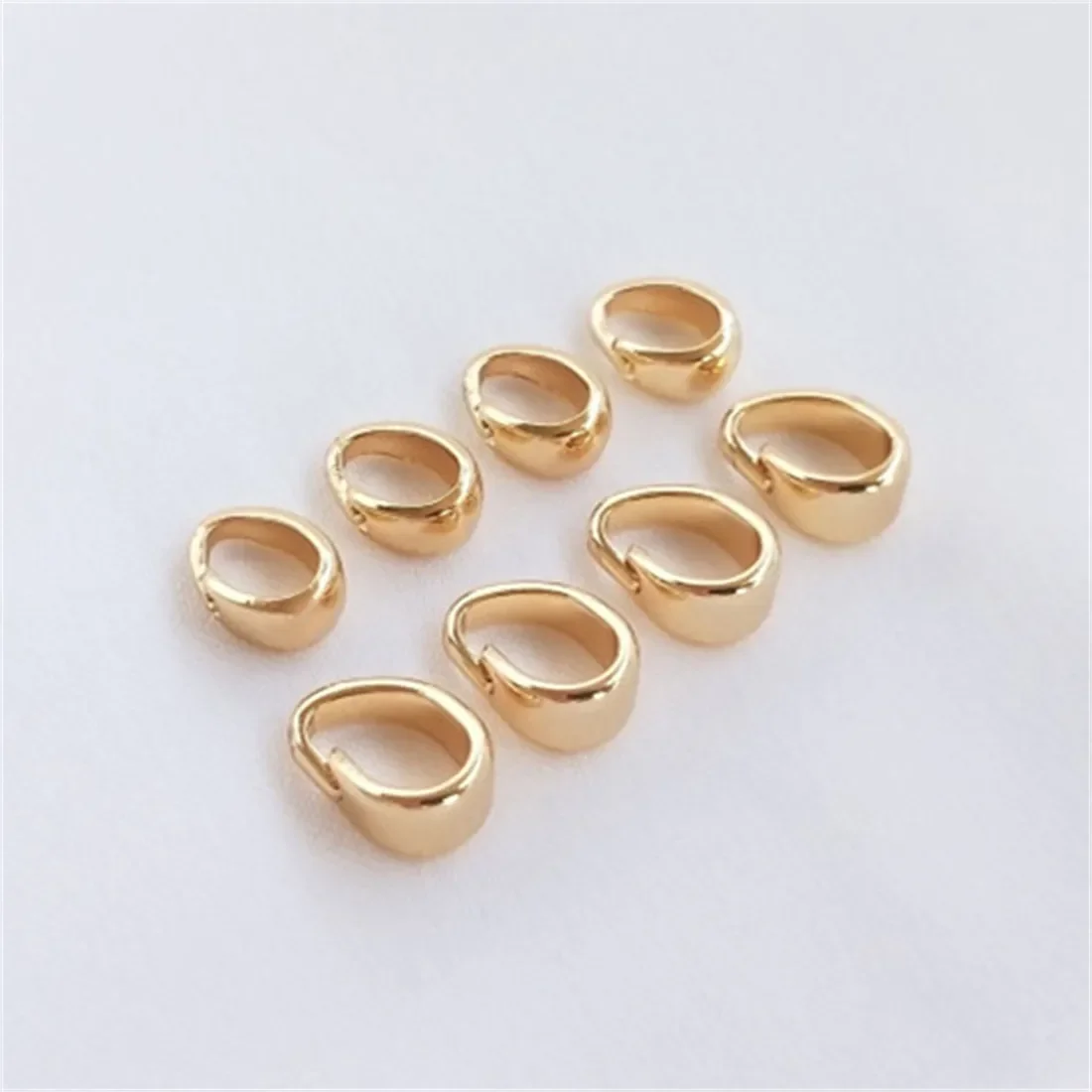 14k Copper Wrapped Genuine Gold Melon Seed Buckle Handcrafted DIY Jewelry Accessories Necklace Pendant Bead C047