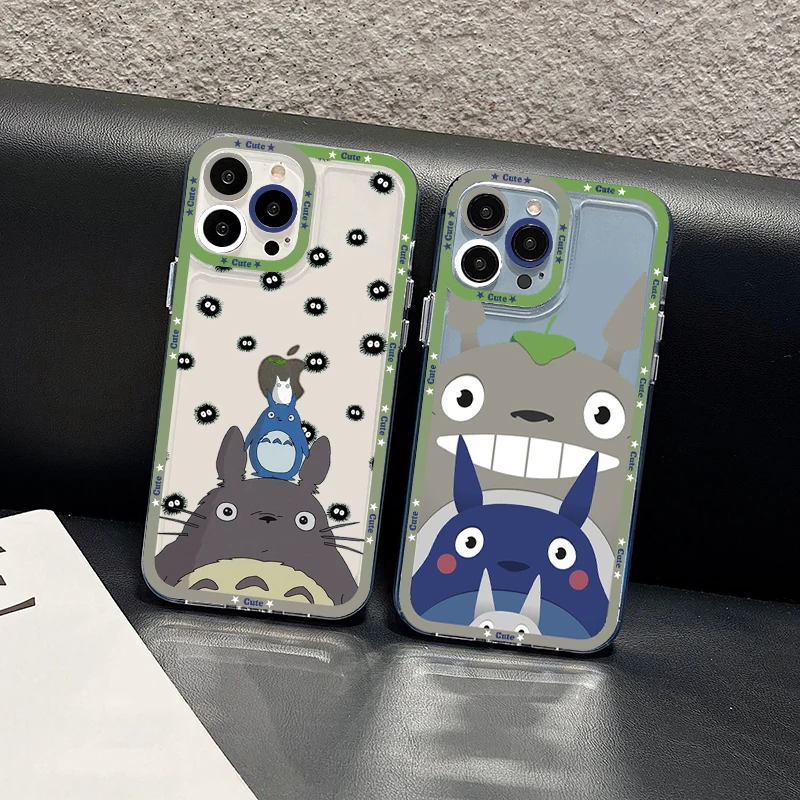 

My Neighbor Totoro Phone Case For IPhone 14 13 12 11 Pro Max Mini X Xs XR 6 7 8 Plus SE 2020 Transparent Case