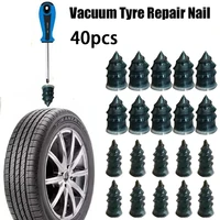 40pcs tyre repair nail kit rubber tubeless tire repair tool set self tire repair tire film nail for motorcycle car scooter