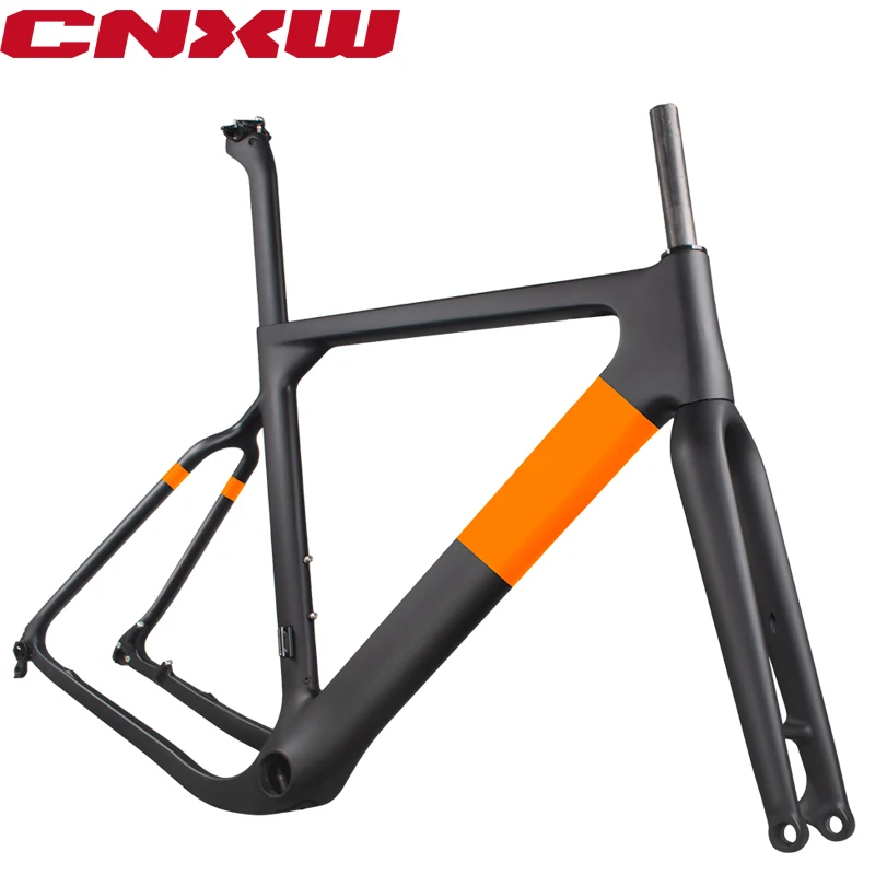 

Новый карбоновый велосипедный комплект из гравия, сквозная ось 142 мм, в наличии, гравий 700C, карбоновая велосипедная Рама, карбоновый дорожный каркас, диск, велосипед циклокросс