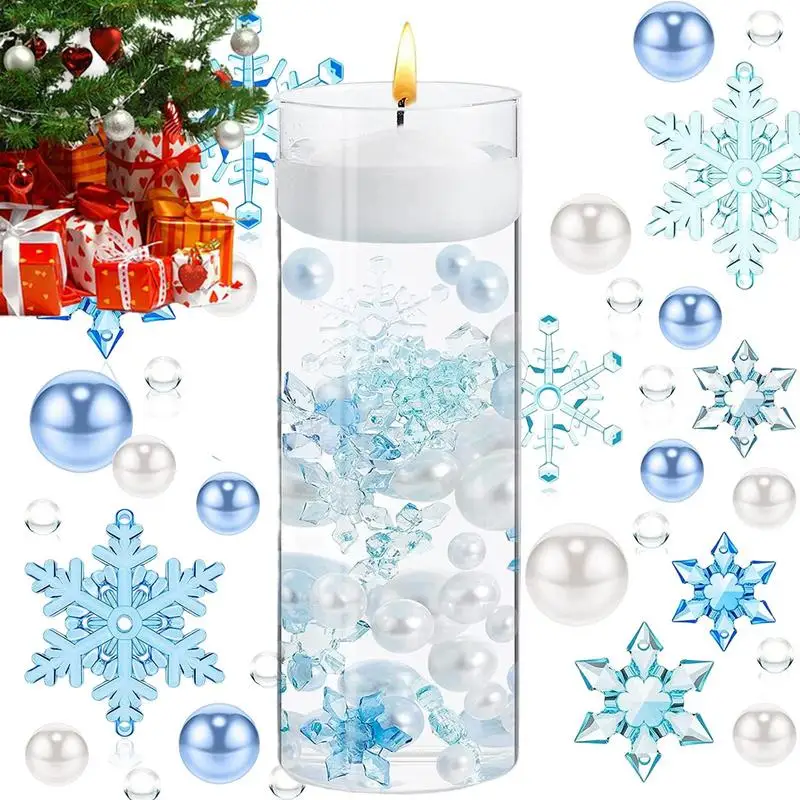 

Плавающие рождественские украшения для ВАЗ, плавающий жемчуг для ВАЗ, наполнитель для конфет, тростник, Рождественская ваза, наполнитель для домашних праздничных элементов