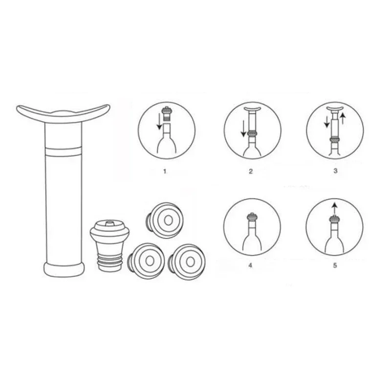 3 шт. набор пробок для вина из нержавеющей стали вакуумный насос шампанского и