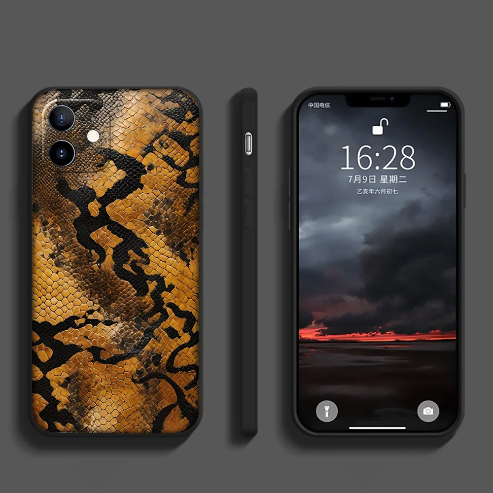 SO106 Luxury Snake skin Case for Samsung Galaxy A41 A42 A71 A72 A73 J2 J4 J5 J6 J7 J8 A6 A7 A8 A9 Plus 2018 Prime Pro Core