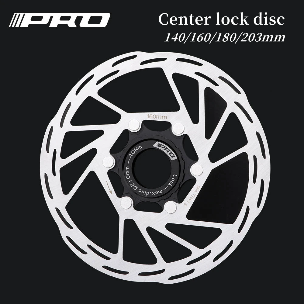 IIIPRO Center Lock Disc Mtb Brake Rotor 140mm 160mm 180mm 203mm Mountain Bike Road Bike Cooling Disc Brake Rotor With Lock Ring