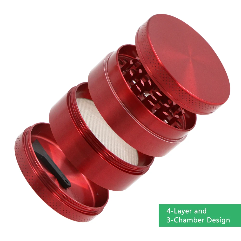 40/50mm 4-Layer Aluminum Weed Herbal Herb Tobacco Grinders Smoking Pipe Accessories Pipes Pipas Fumar |
