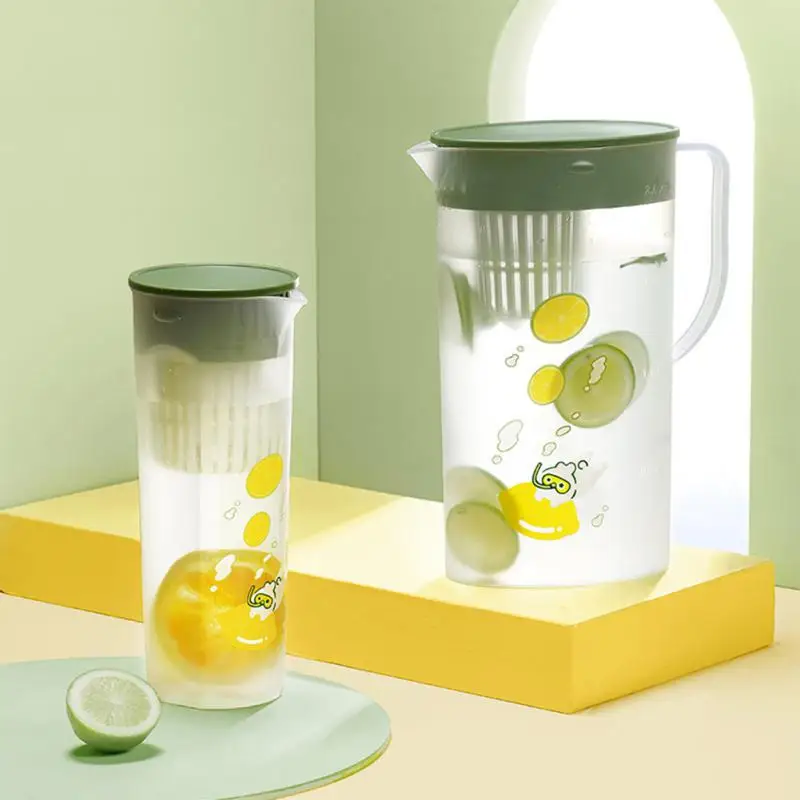 

Cold Water Kettle Beverage Barrel High Temperature Resistant Cold Water Household Plastic Water Cup Refrigerator Cold Kettle