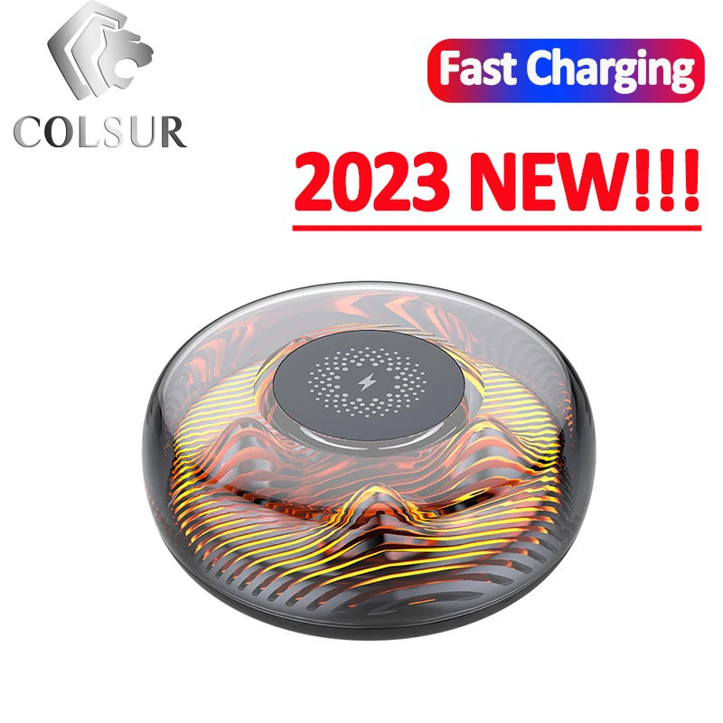 

Upgraded Fast Wireless Charger For iPhone 14 13 12 For Airpods Visible Qi Wireless Charging Pad For Samsung S22 S10 Xiaomi LG