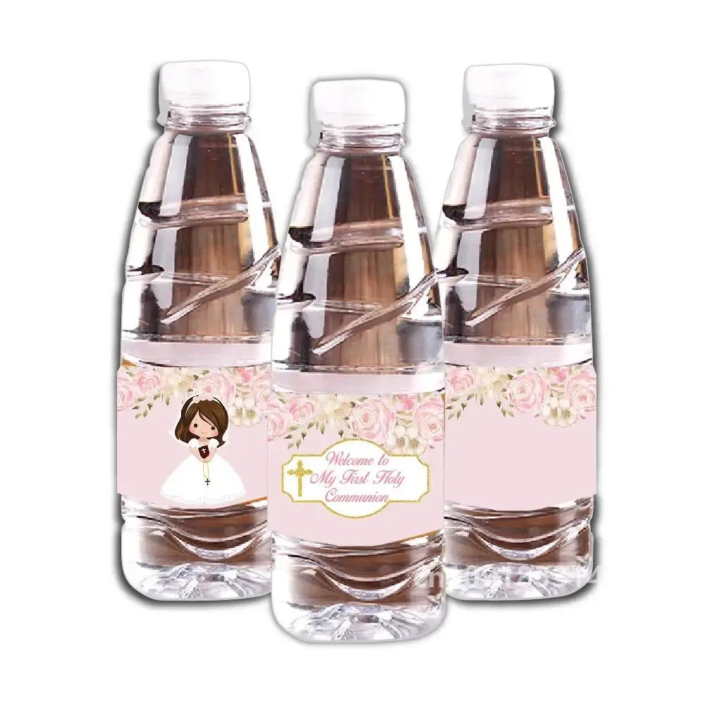 30/20 Девушка Первое Святое Причание Bapt Kwajale Бутылка Воды Винные Этикетки Клейкие