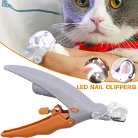 pet nail clipper with led light portable cat dog claw trimmer scissors nail supplies for professionals grooming care tool