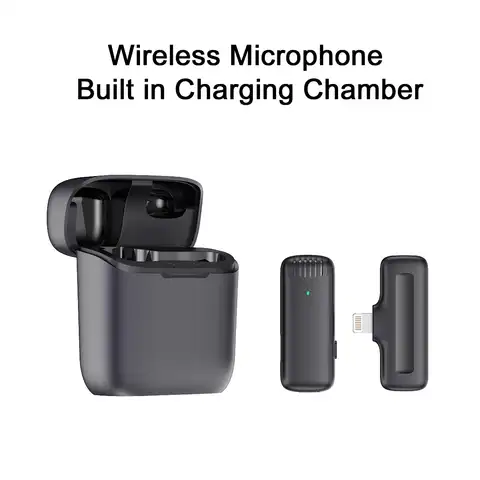 Wireless Lavalier Microphone Portable Noise Reduction Mini Mic Short Video Youtube Audio Recording Chargeable Long Battery  Life