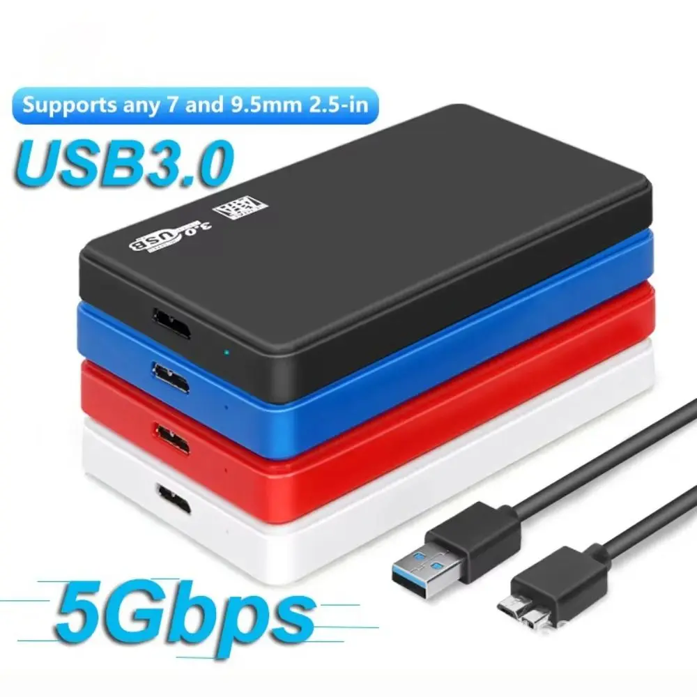 Фото Новый внешний корпус для жесткого диска USB 3.0, скорость 5 Гбит/с, для 2,5-дюймовых HDD, портативный чехол для внешнего жесткого диска №3