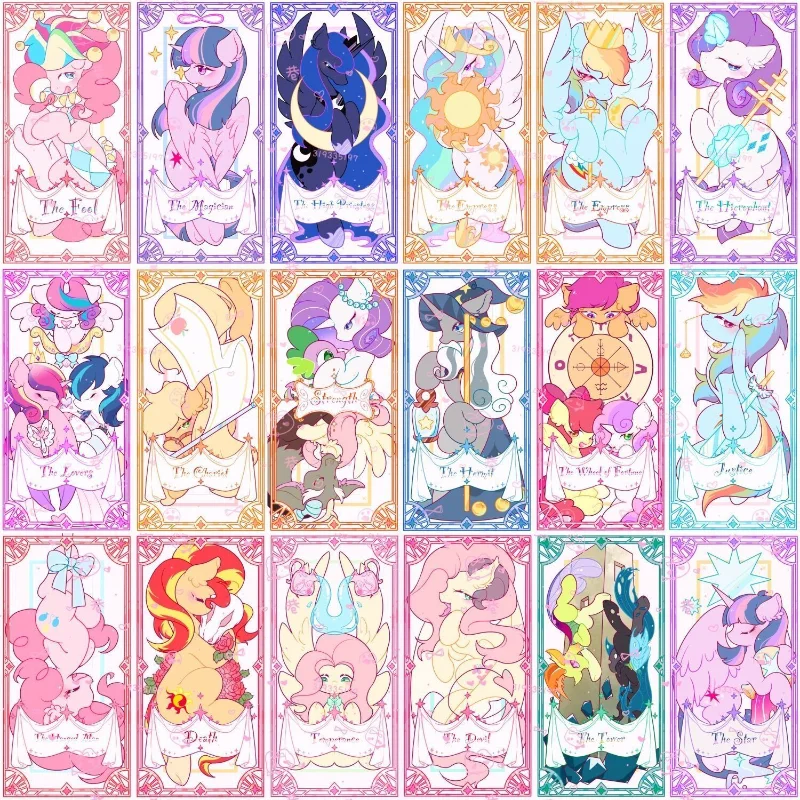 

Tarot Rainbow My Little Pony Surrounding Fellow 22pcs Tarot Card Collection Card Twilight Sparkle Friendship Is Magic Card