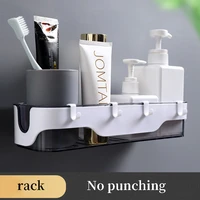 high quality shower gel shampoo placed storage box bathroom bathroom suction wall free punching creative storage shelf