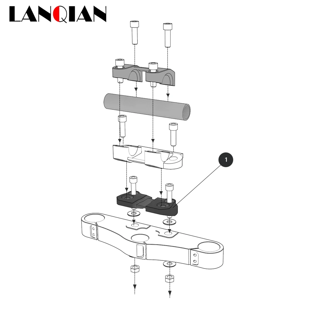 Для SCRAMBLER 800 FLAT TRACK PRO/DESERT SLED FASTHOUSE/NIGHTSHIFT/URBAN MOTARD/FULL THROTTLE 25 мм подъемный зажим для руля