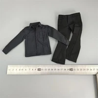 16th blackbox fashion black shirt pant dress suit for 12inch male action doll collectable