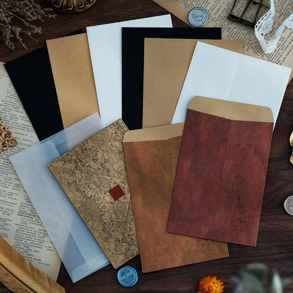 

Винтажные конверты из крафт-бумаги в стиле ретро для букв, 10 шт., «сделай сам», для скрапбукинга, приглашений, подарков, свадебных торжеств, приглашений, открыток