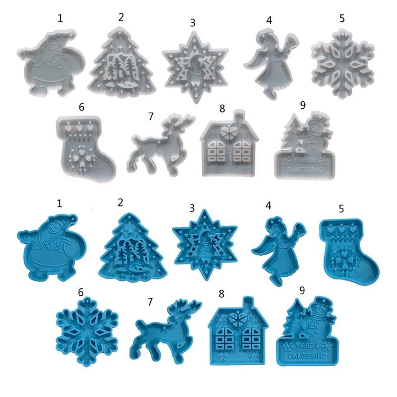 

Рождественский Брелок «сделай сам», силиконовая эпоксидная форма «сделай сам», брелок, подвеска, ювелирные изделия, форма для рукоделия на ...