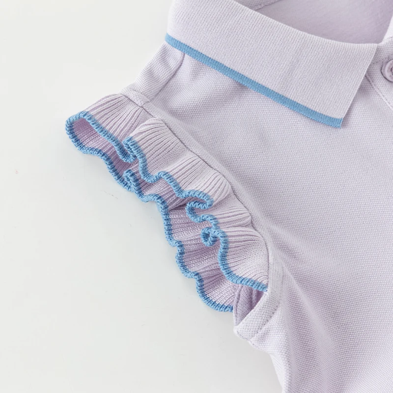 Платье-поло в стиле принцессы с кружевными рукавами DB2241025