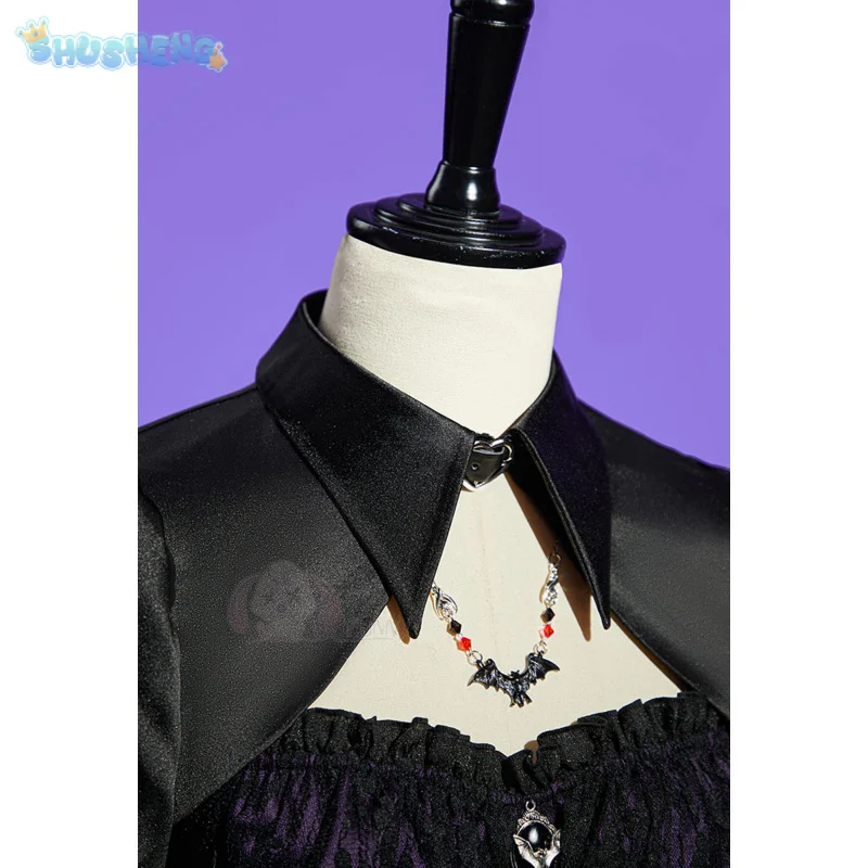 Фото Monster Cos High Elissabat Косплей Костюм Женский Хэллоуин вечерние фантазийная форма платье реквизит носки брошь Лолита сладкий новый комплект №5