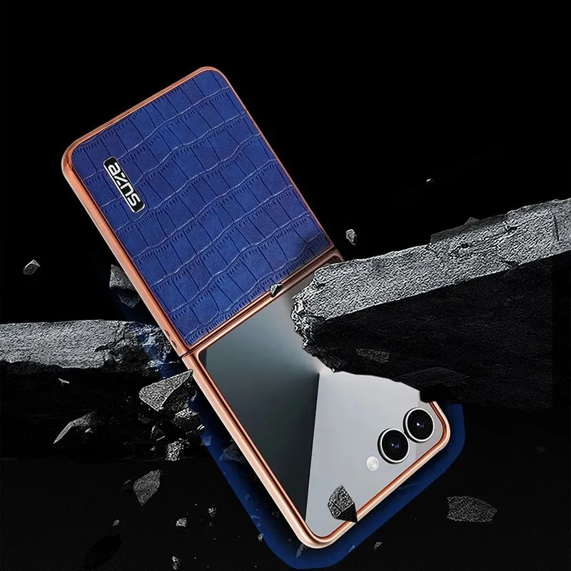 Чехол Skinlee для Samsung Galaxy Z Flip 8 5G с крокодиловым узором, ударопрочный мягкий чехол для Samsung Galaxy Z Flip 8 5G. (art.: 3920dcffd87c2) - 3920dcffd87c2