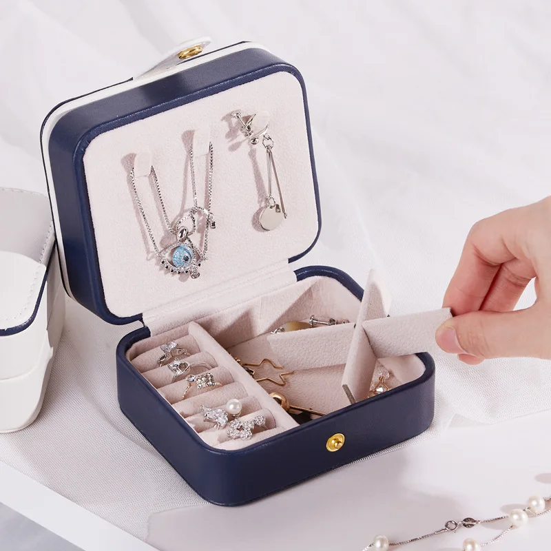 Clamshell jewelry packaging Ring necklace earrings Stud storage box 3 colors fashion charming jewellery box organizers storage