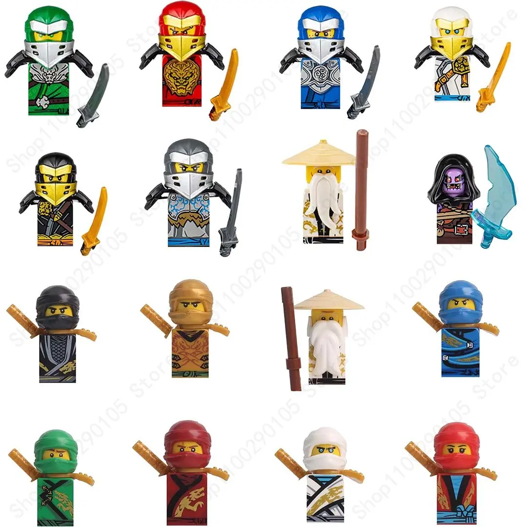 S Building Blocks Mini Action Toys Figure Jay Zane Kai Cole Skales Snakes Harumi Samurai Anime Movie Toy