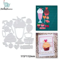 inlovearts heart cupcake metal cutting dies drink candy card scrapbook paper craft knife mould blade punch decor stencils diy