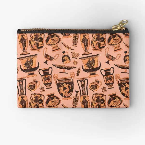 

Ancient Greek Pottery Zipper Pouches Wallet Men Cosmetic Small Packaging Socks Bag Pocket Money Pure Panties Key Underwear