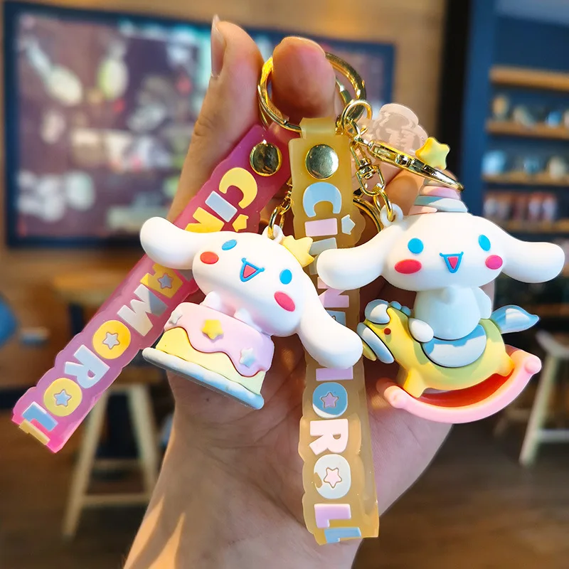 

Sanrio мультфильм брелок Cinnamoroll милая сумка кулон Kawaii милое украшение куклы аксессуары для детей девочки подарок на день рождения Оптовая Продажа