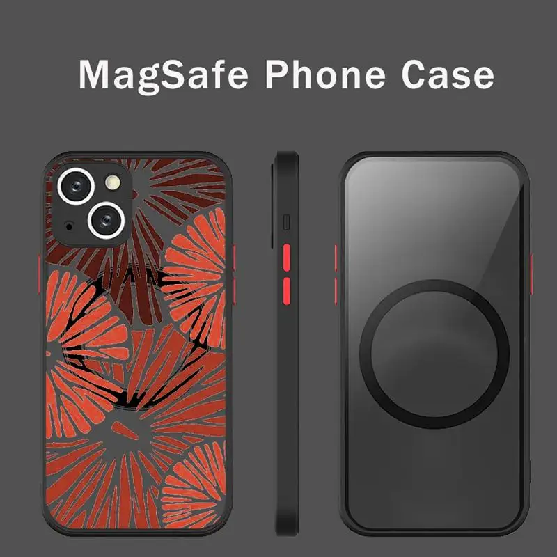 

Fruit Lemon Orange Phone Case For iPhone 13 12 11 Mini Pro Max Matte transparent Super Magnetic MagSafe Cover