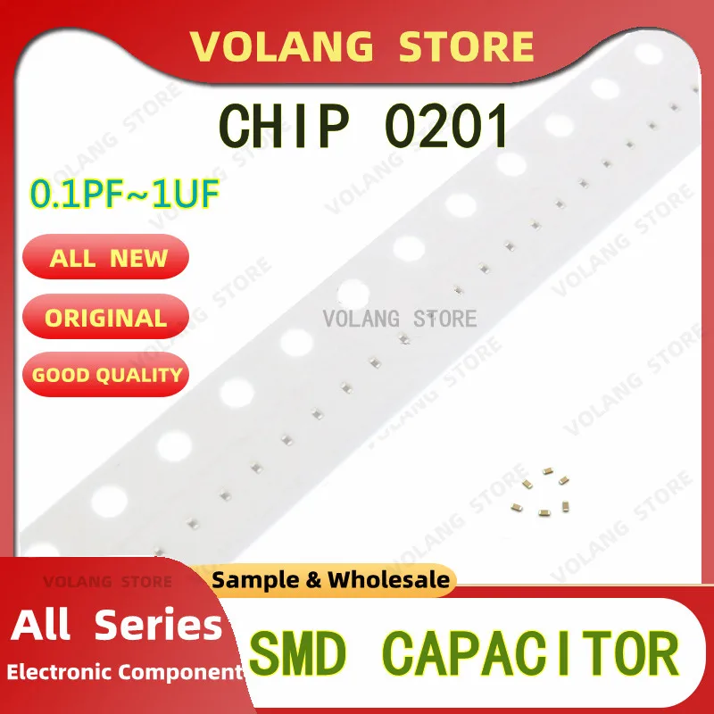 

Многослойный керамический конденсатор 100 шт./лот 0201 SMD Chip 0.1pF- 1 мкФ 2pF 6P 8P 13P 62P 100p 68pF 91P 1nF 22nF 15nF 330nF 220nF MLCC