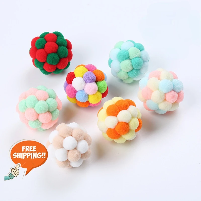 Игрушка для домашних животных кошек красочный мяч-батут ручной работы игрушки