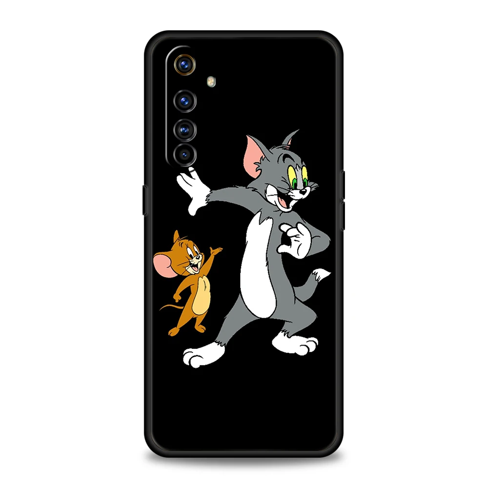 Tom And Jerry чехол для телефона Realme 8 9 Pro Plus 8i 9i 6 7 GT2 C21 C25 C3 C11 5G роскошный противоударный