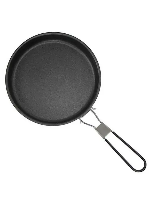 

Nonstick Frying Pan Portable Alloy Non Stick Skillet With Foldable Handle 24cm Outdoor Cookware For Camping Hiking Picnic BBQ
