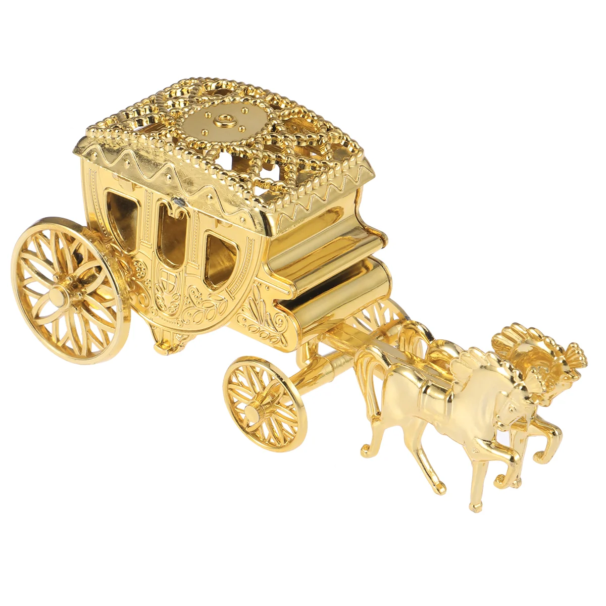 

1 Pc Carriage Candy Box Chocolate Boxes Carriage Decorative Party Favors for Party Wedding Supplies ( Golden ) Wedding candy box