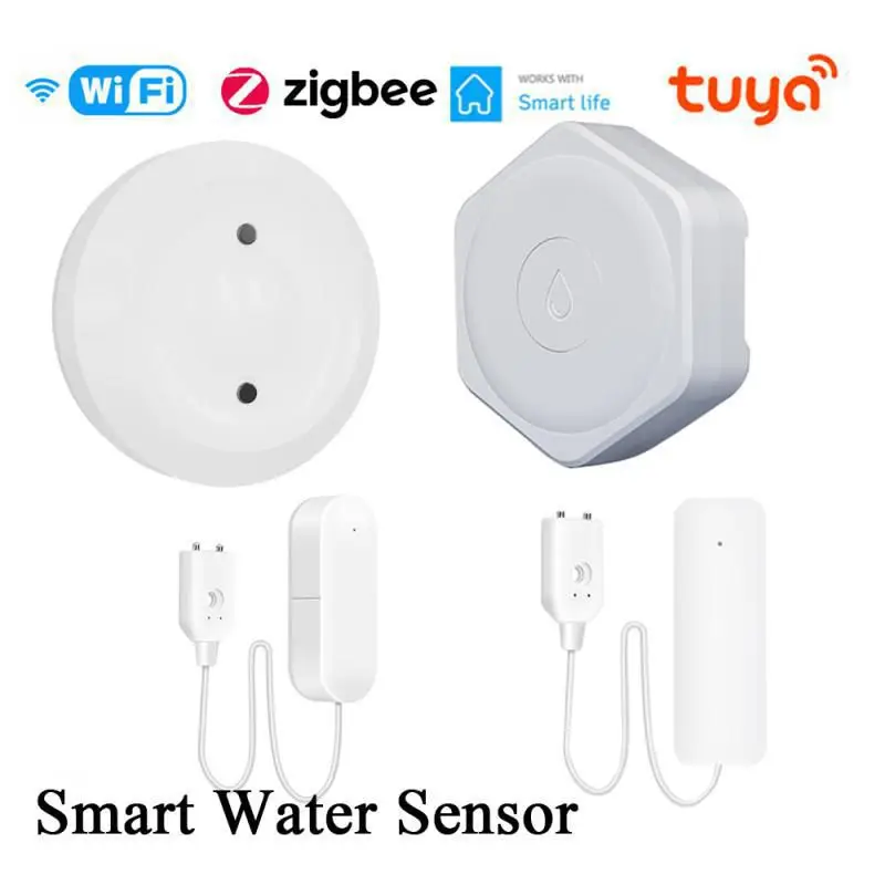 

Tuya Zigbee WIFI Water Leakage Detector Flood Sensor Water Immersion Sensor Water Tank Leak Linkage Alarm App Remote Monitoring