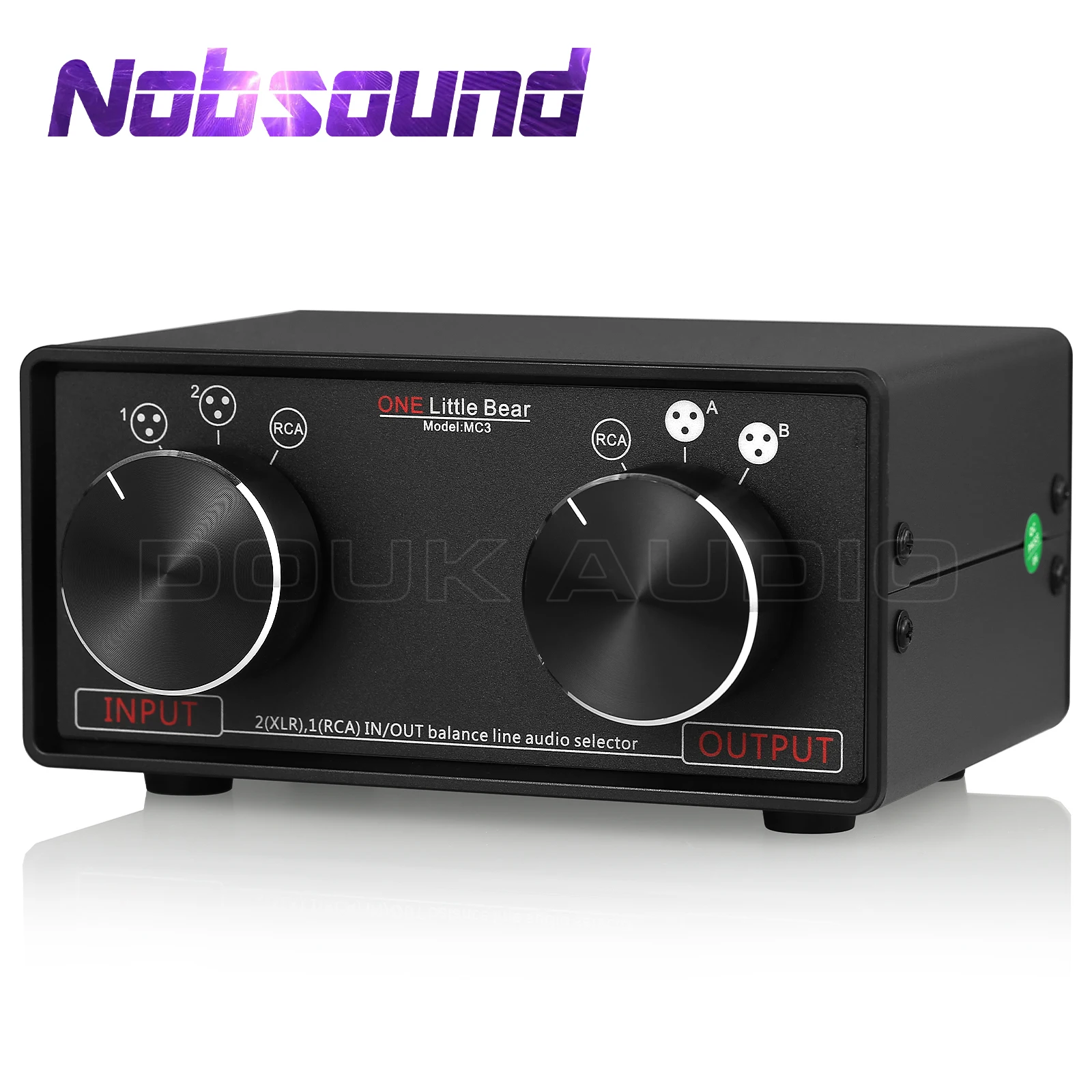 Nobsound 3-IN-3-OUT XLR Balanced / RCA Stereo Converter Audio Selector Box Passive Preamp For Home Amplifier