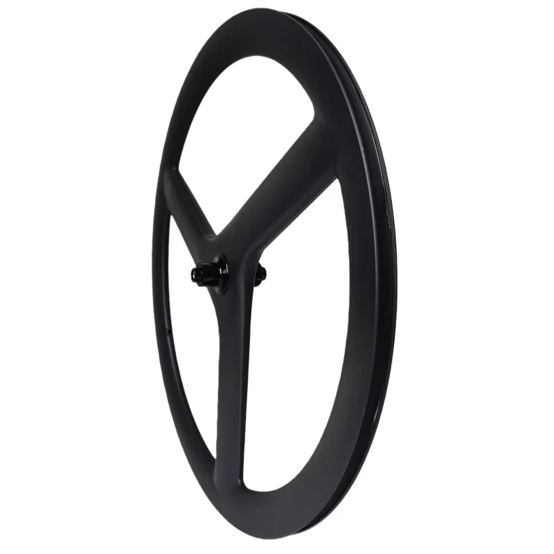 Карбоновые колеса QORA 700C с 3 спицами и центральным креплением Center Lock для трековыхшоссейных велосипедов, трехспицевые карбоновые колеса (art.: 3920da42e00d3) - 3920da42e00d3