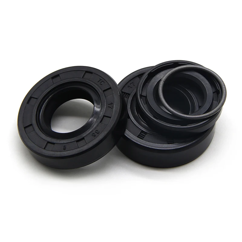 2/5pcs Black NBR Oil Seals ID17mm TC-17*25/27/28/30/32/35/40/45/47*5/7/8/10mm Double Lip Nitrile Rubber Shaft Sealing Gaskets