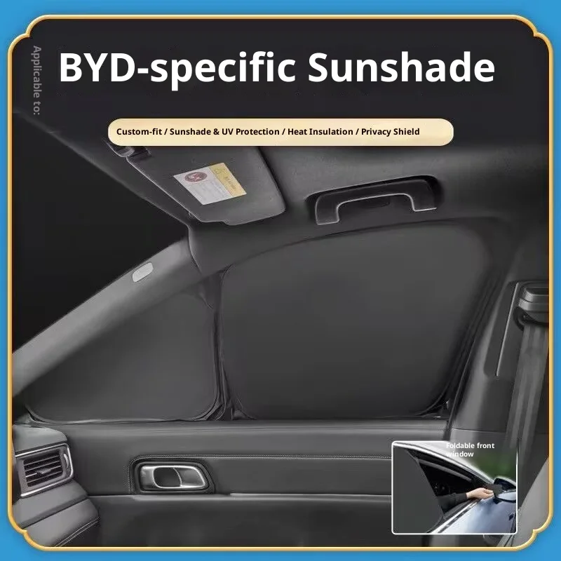 Фото Для BYD Sealion 6 Seal U Dmi EV 2026 Премиум-магнитный солнцезащитный экран для автомобильных окон, блокирующий УФ-излучение и обеспечивающий теплоизоляцию. №5