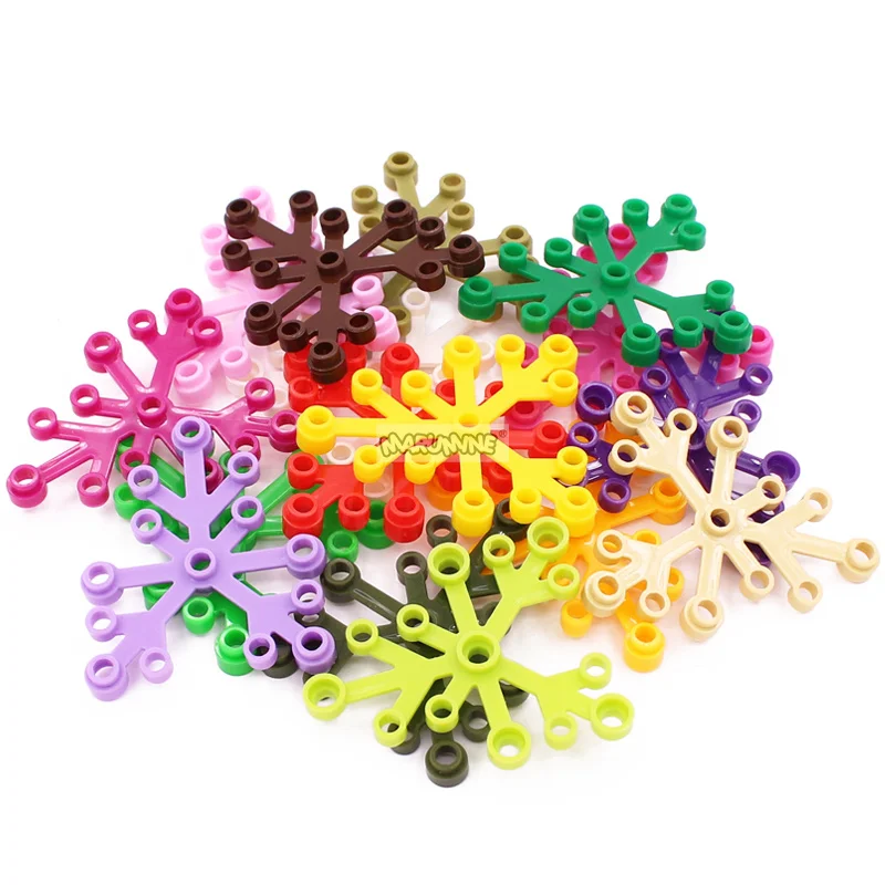 Marumine 50 Шт. Цветочные Деревянные Блоки Совместимые 2417 Классические Строительные