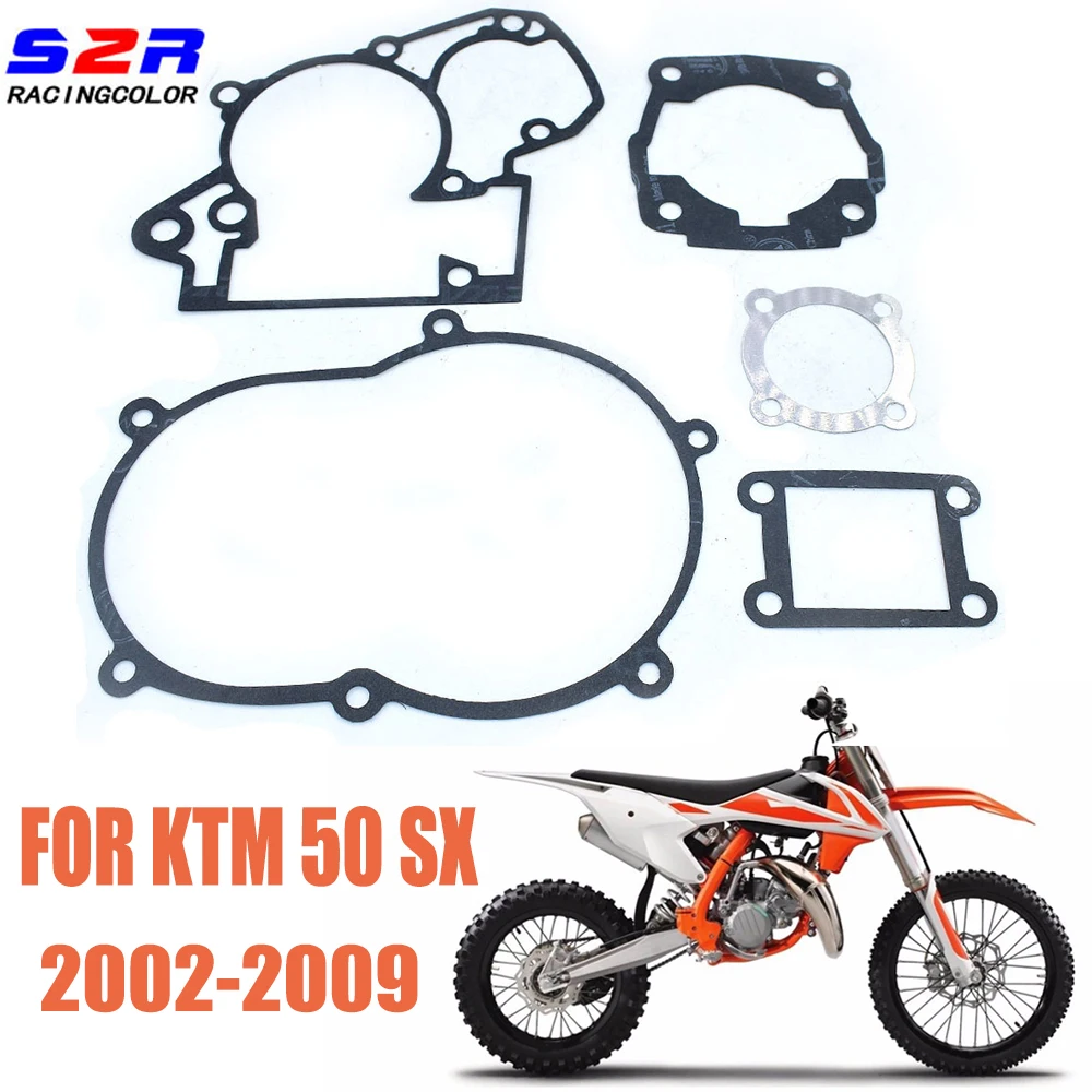 

FOR KTM50 KTM 50 SX Complete Engine Gasket Set 2002 2003 2004 2005 2006 2007 2008 2009 Two Stroke Motocross Full Moto Spacer