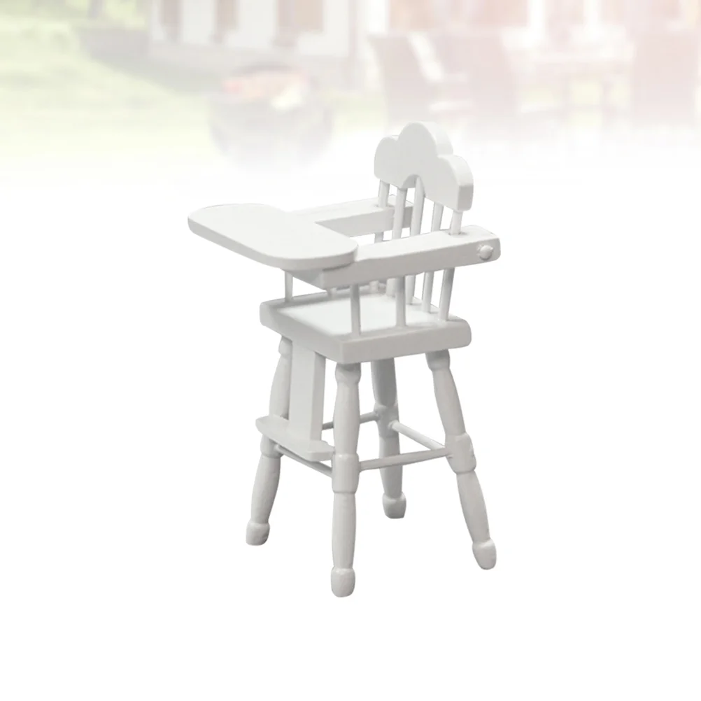 

House Furniture Toddler Feeding Highchair Mold Table Seat Household Baby Toys White Child