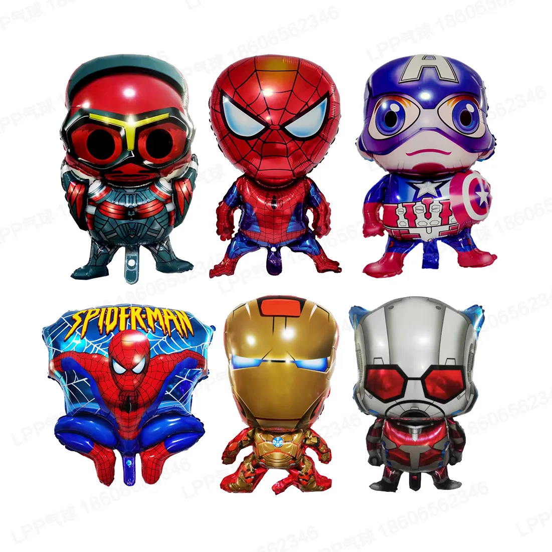 

Фольгированные воздушные шары с супергероями, Мстители, Железный человек, набор украшений для вечерние, день рождения, украшения для взросл...