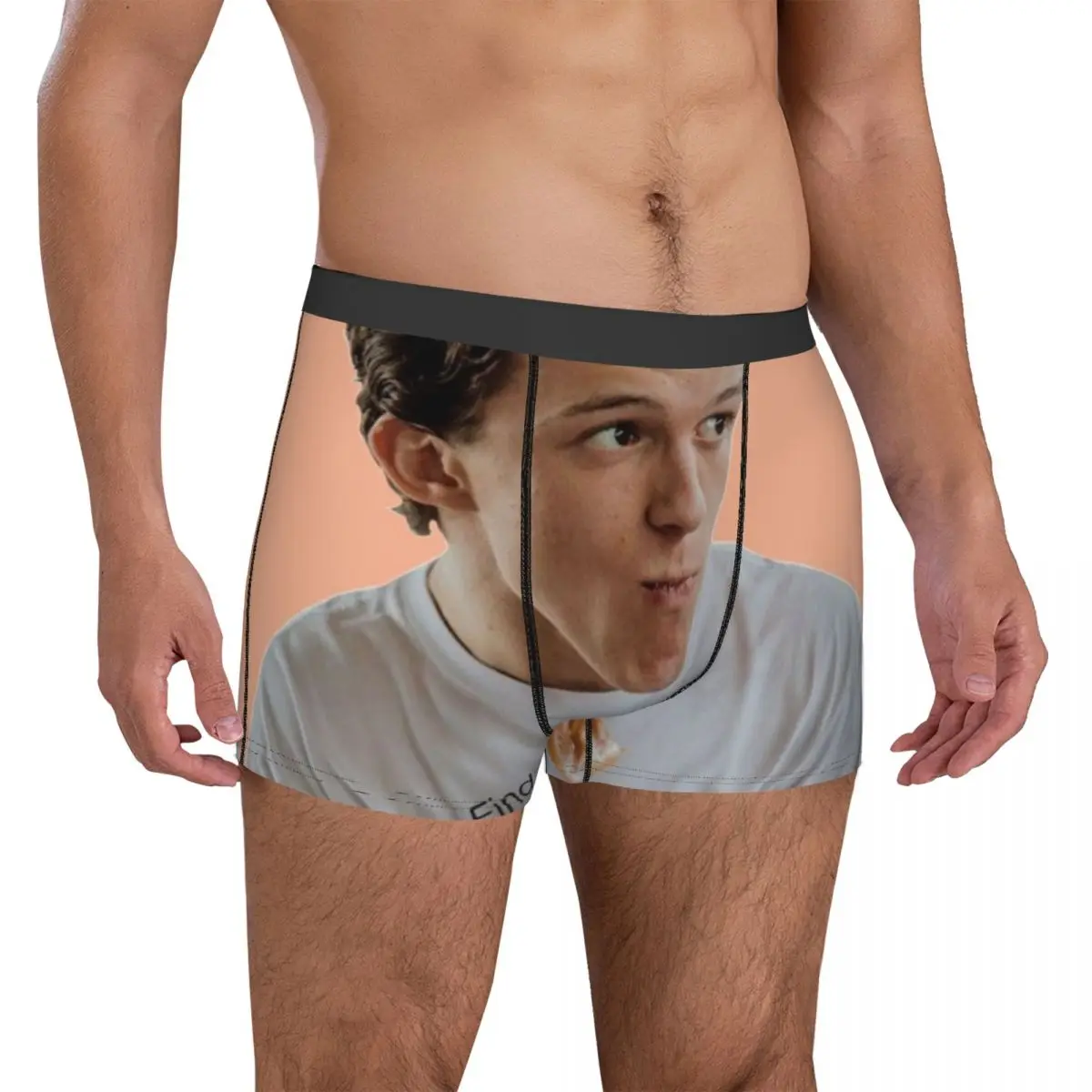 

Tom Holland Underwear Eating Donut Math Tee Elastic Underpants Sublimation Shorts Briefs 3D Pouch Males Oversize Boxer Shorts