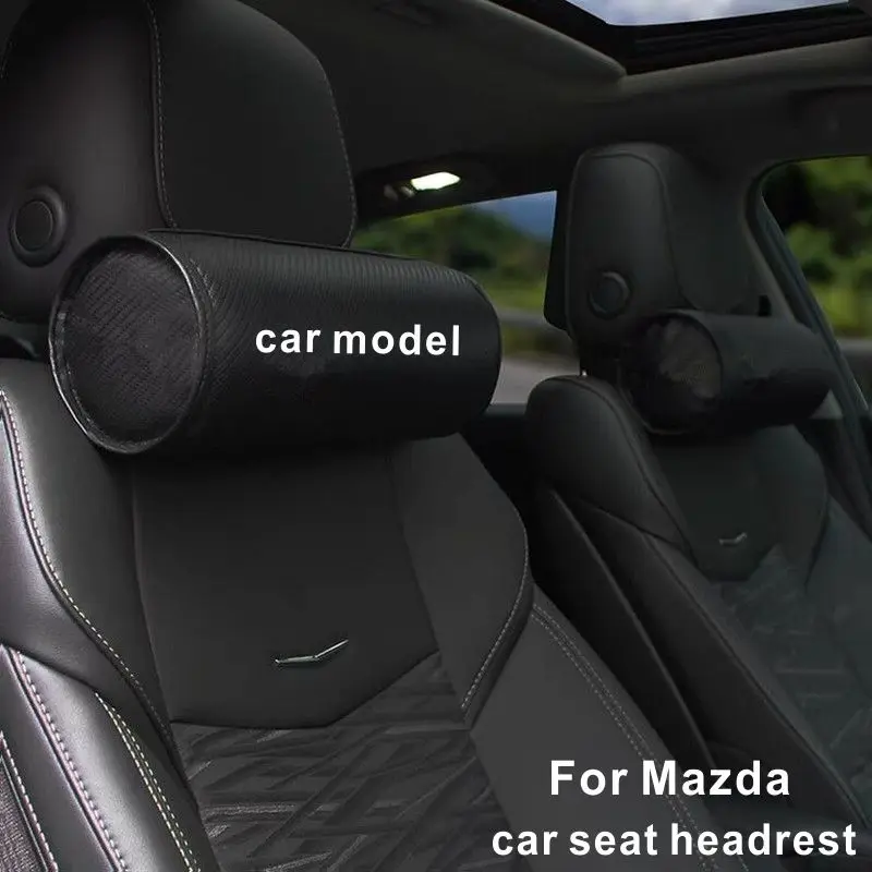 

For Mazda 3 6 8 CX4 CX5 MX5 Artz Ankera 2X Car Seat Headrest Neck Pillow Cushion Carbon Fiber Safety Cervical Cushion Pillow