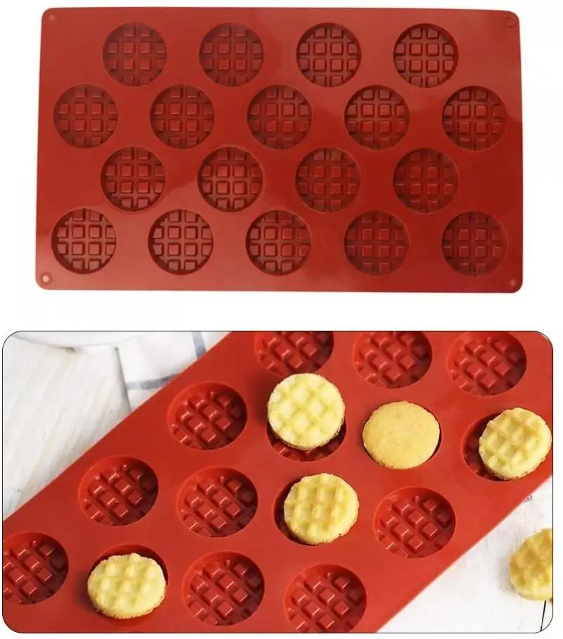 

18 Waffle Silicone Mold DIY Square Love Waffle Making Tool Practical Chocolate Mold Creative Baking Accessories Waffle Mold
