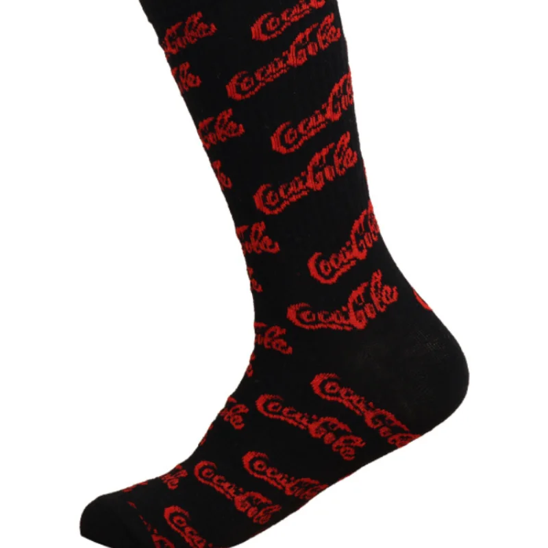 Spring summer women's cotton socks mid-waist fashion Letter socks Japanese cute cartoon White women's socks Harajuku college